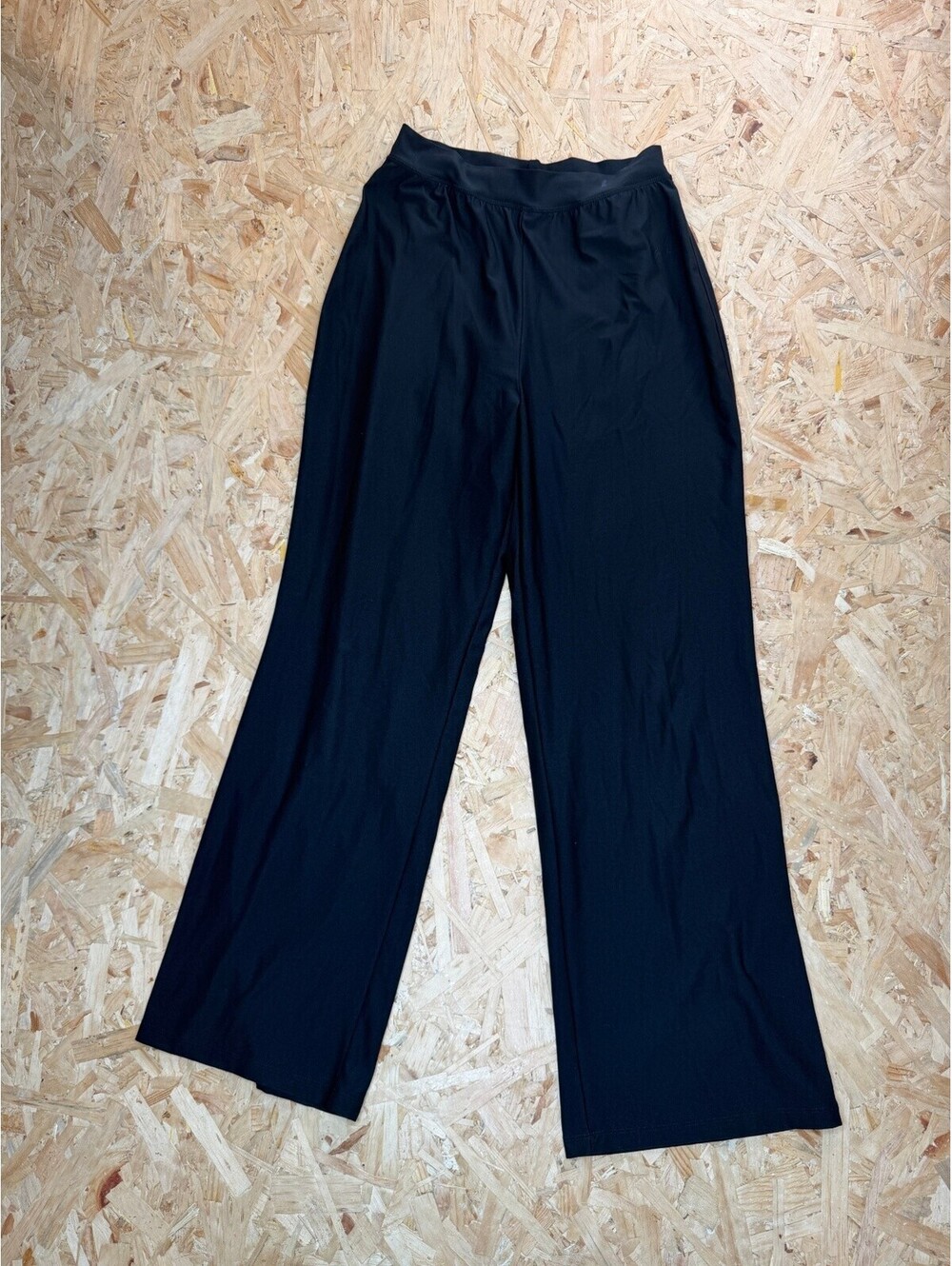 Spanx Womens Black Wide Leg Lounge Pants Size M Elastic Waist Pull On